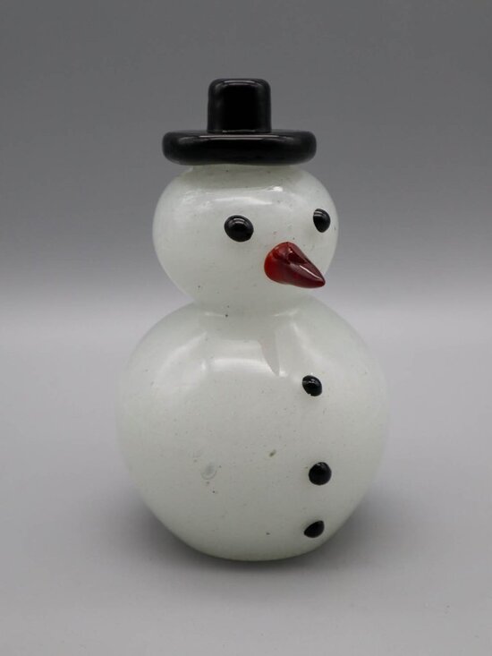 Diamond Star Other - Diamond Star Art Glass Snowman Figurine Winter Holiday Christmas Decor 6 1/2"H